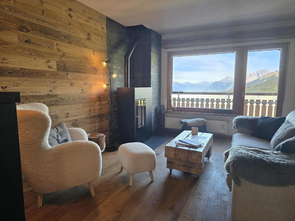 Appart chalet vieux bois, vue Alpes, Crans-Montana - 1