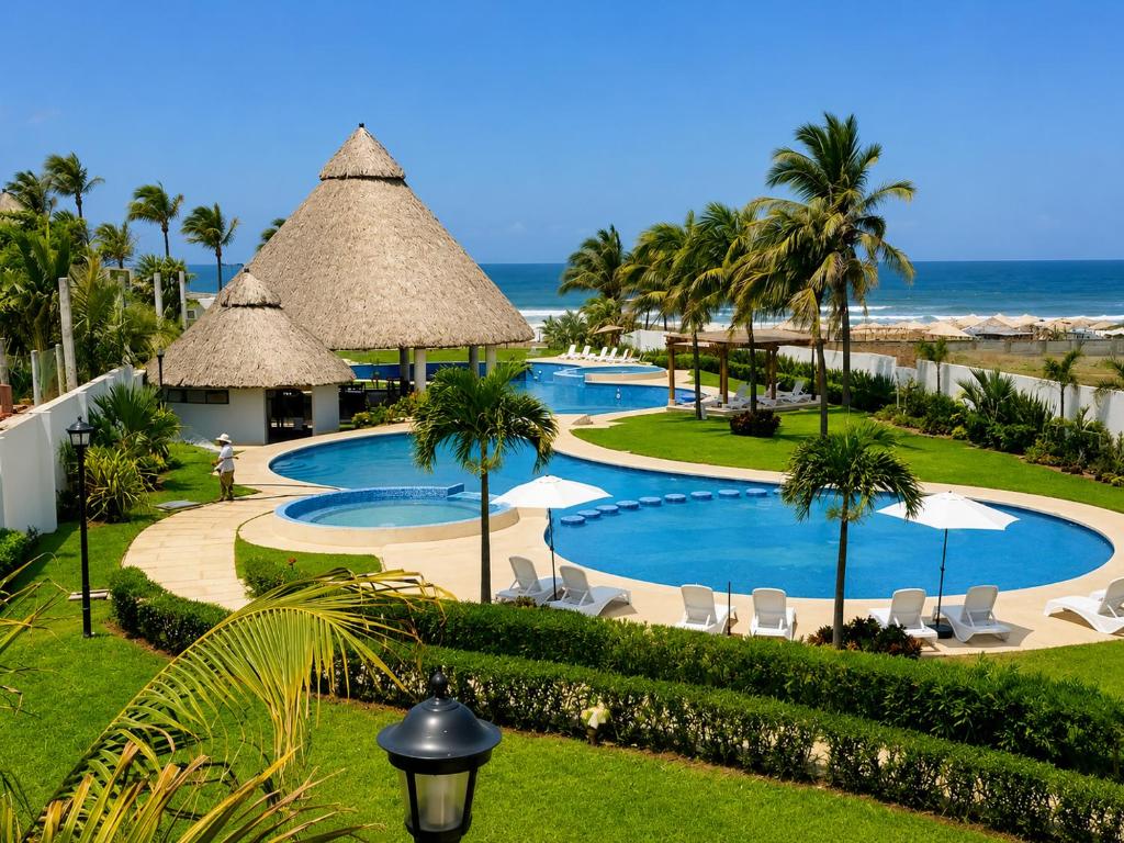 Club de Playa y terraza con asador en planta baja - Dream Diamante, Acapulco Diamante - 1
