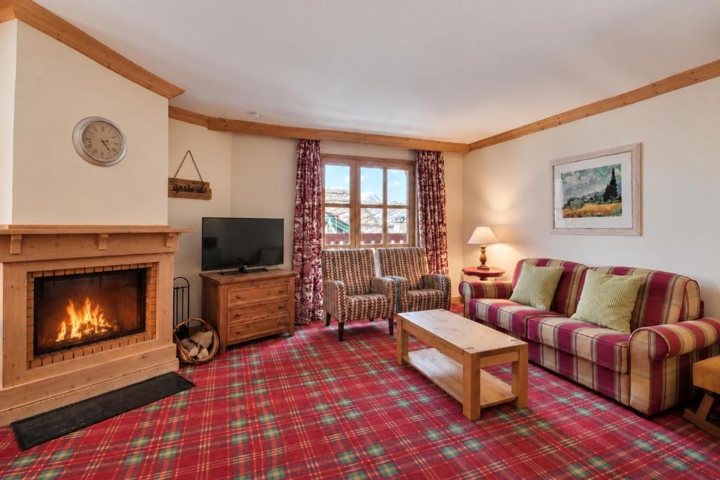 ARC 1950, Appartement 2 chambres, Duplex, Cheminée, 6 pers, Sauna, Hammam, Jacuzzi, Salle de fitness, Piscine intérieure chauffée, Départ et retour skis aux pieds - 1