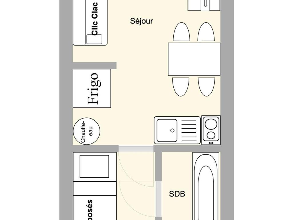 Studio balcon sud - 4 pers. - 3
