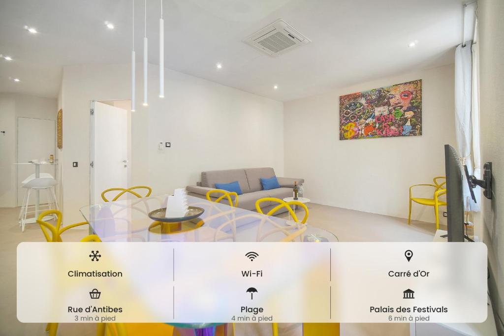 Moderne 2 chambres, CARRE D'OR- COEUR DE CANNES A2B194 - 1