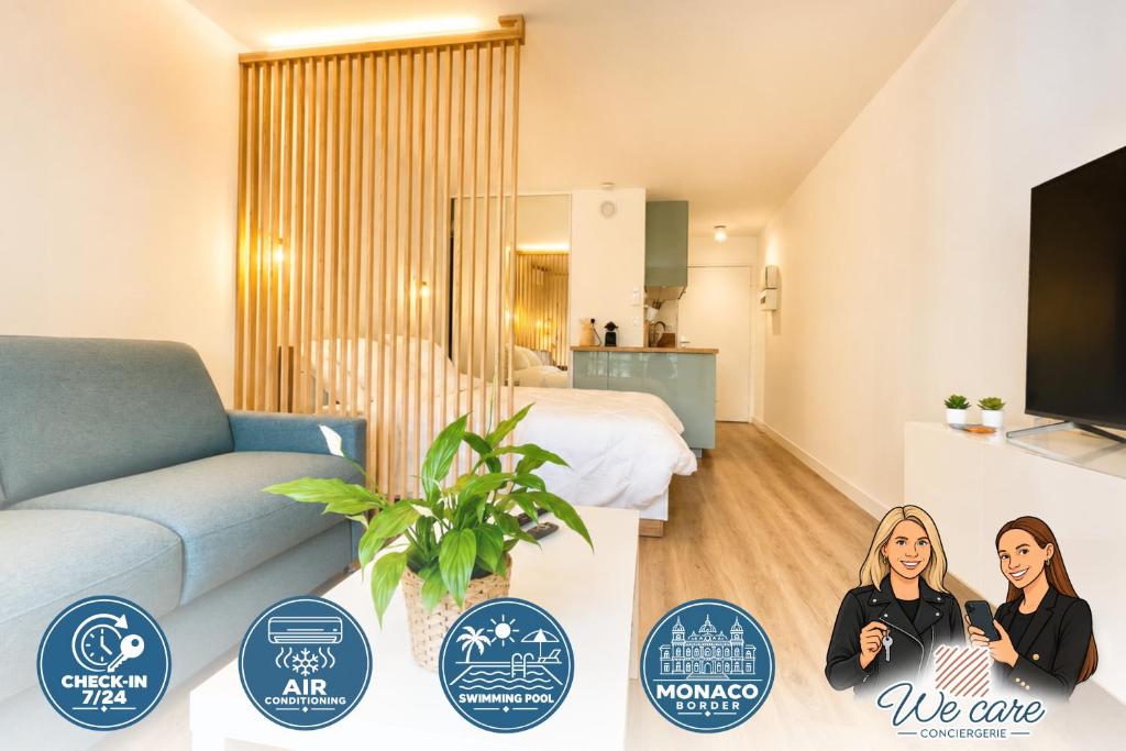Modern Studio Pool Monaco Area - 5