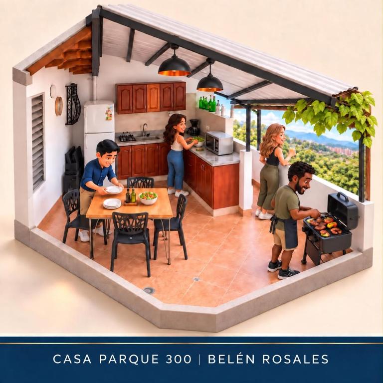 Terraza privada y asador en Belén Rosales APTO 300 - 1