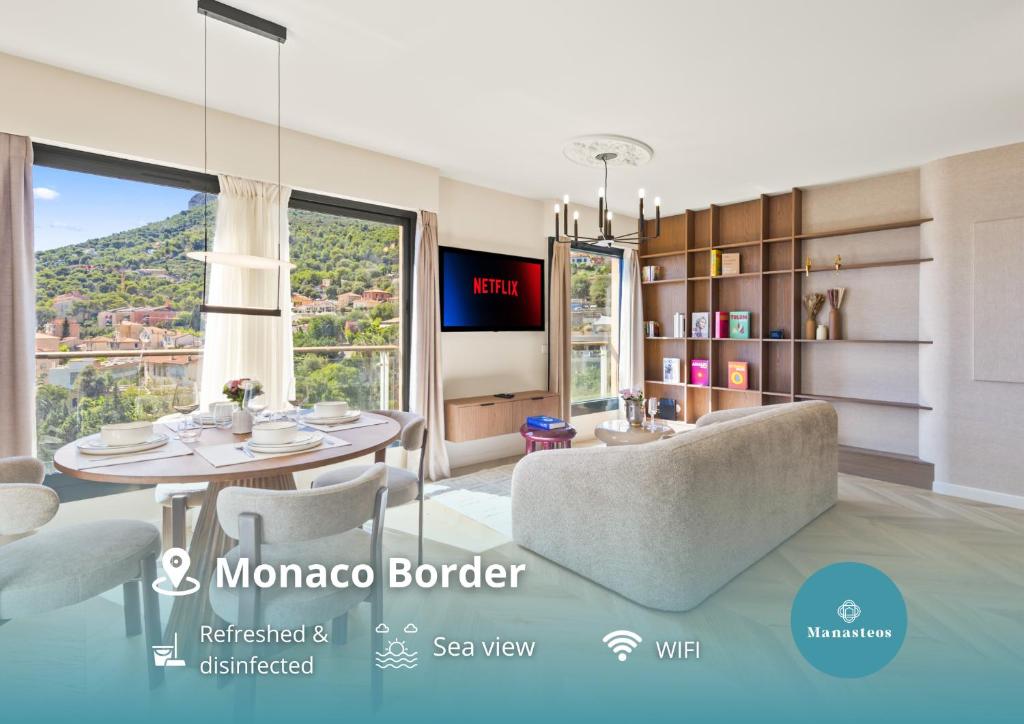 Luxurious 2-bedroom, pool, panoramic views, Monaco - HL - 1
