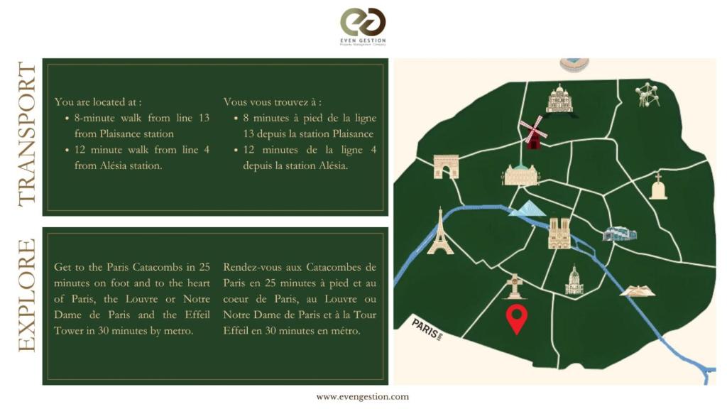 61- Apartment-1Bedroom-4People-Paris14th-Alésia - 2