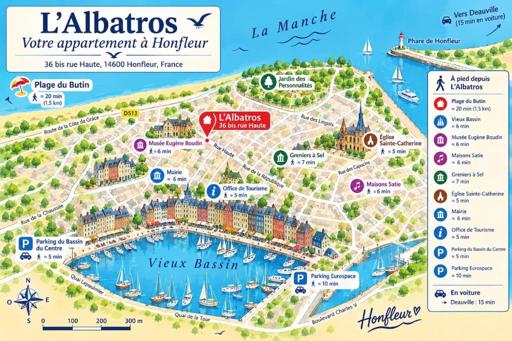 L'Albatros-Charming 2-room apartment-Honfleur Historic Center - 2