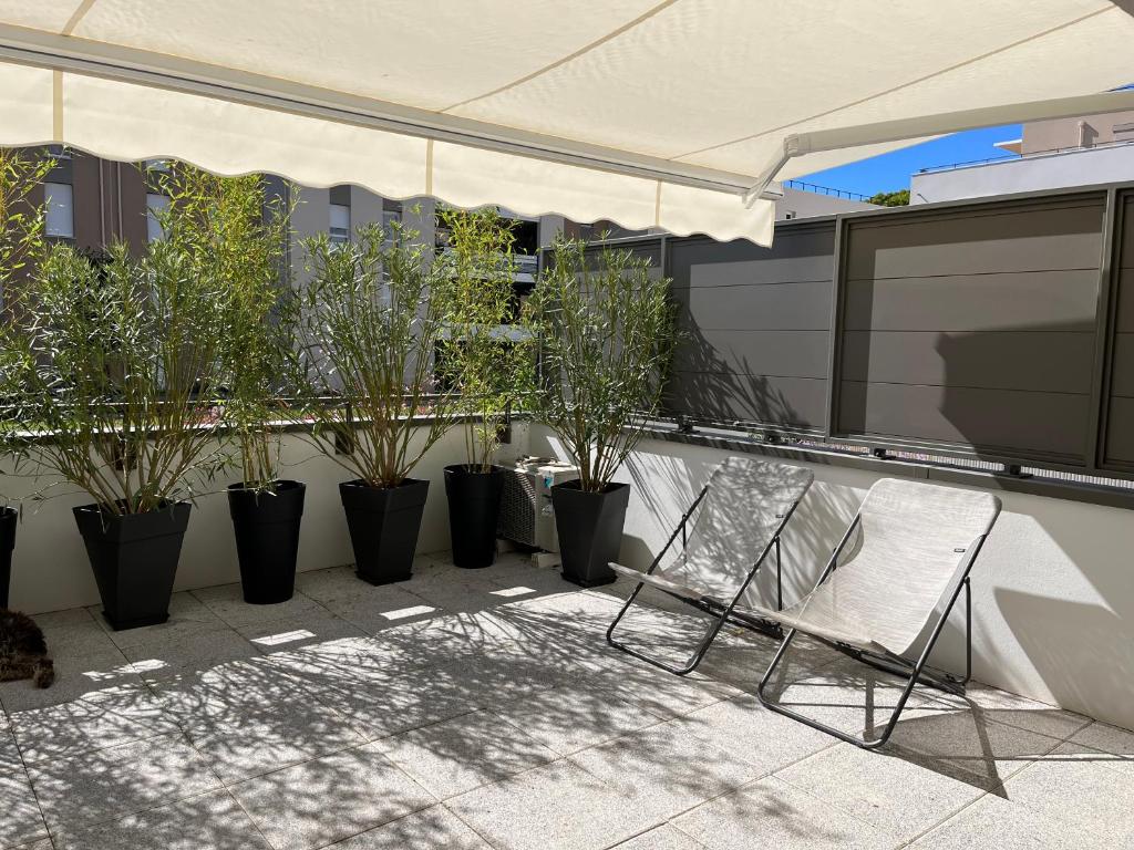 Appartement neuf, climatisé, piscine, terrasse - 2