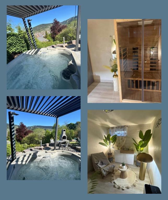 App le petit nid d'abeille cocon pour 2 pers, spa privée et sauna, belle vue avec terrasse - 1