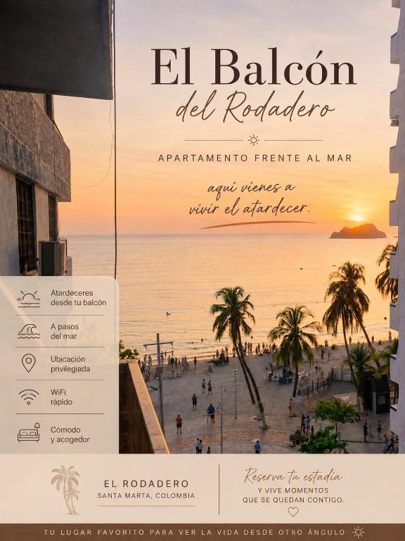 BALCÓN DEL RODADERO 604- Apartamento en primera línea de playa con balcón y vista al mar para vivir el RODADERO A UNOS PASOS DE LA PLAYA - 1