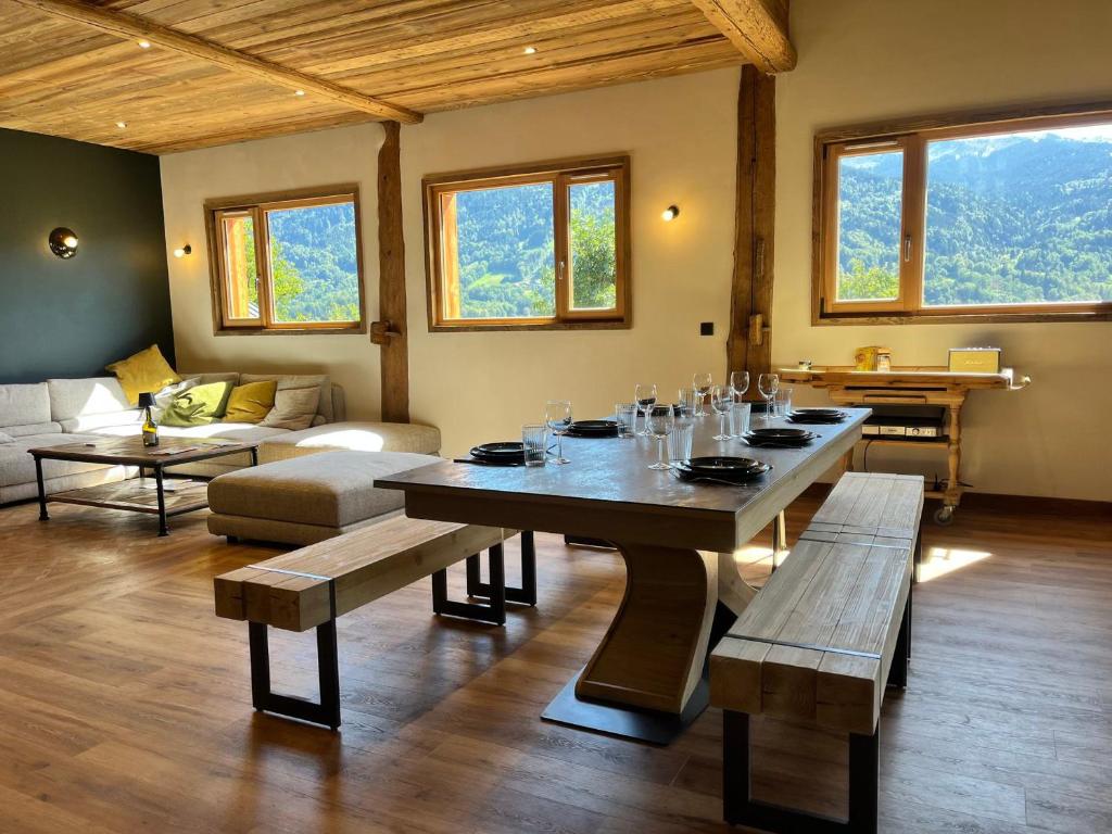 Chalet mitoyen, vue vallée du Giffre - 3