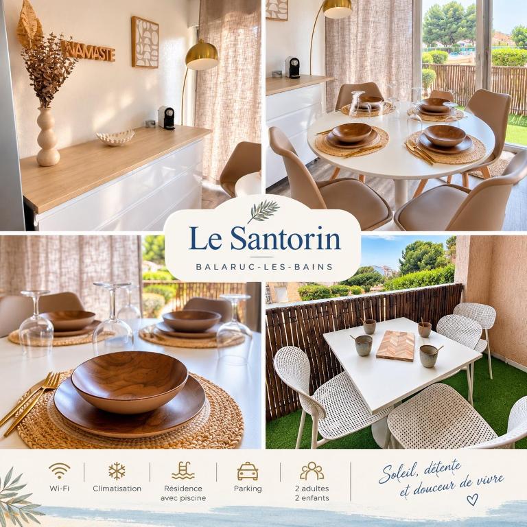 Le Santorin T2 climatisé parking piscine - 1