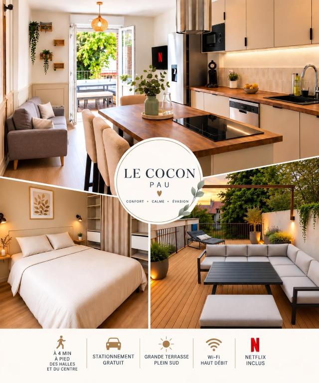 2 chambres - Grande terrasse 33 m2 plein sud - Centre de Pau - 1