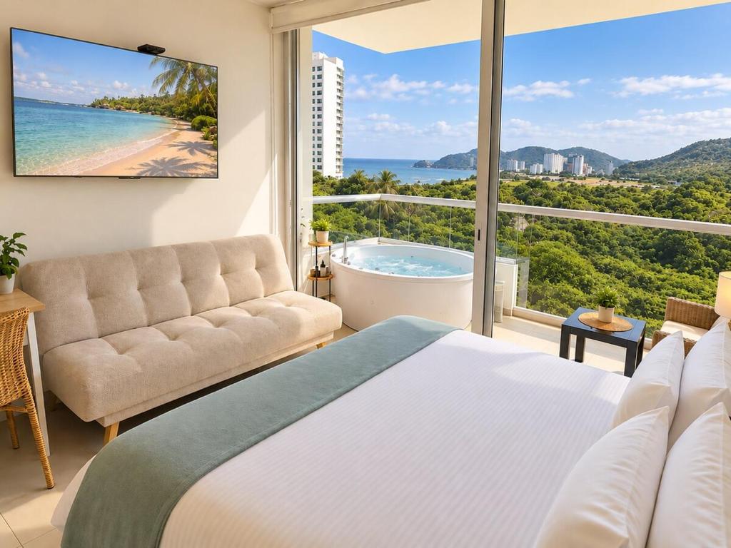 Premium Suite esquinera con jacuzzi, mar y montaña - 2