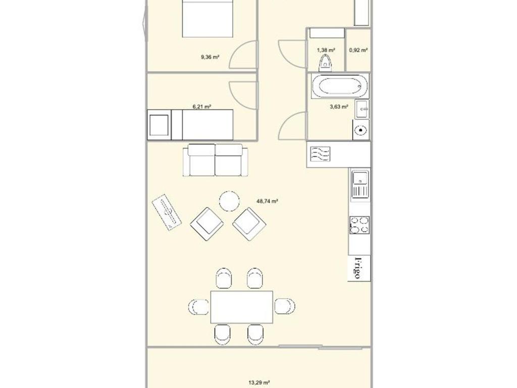 Appartement avec balcon, vue montagne - 6 pers. - 2