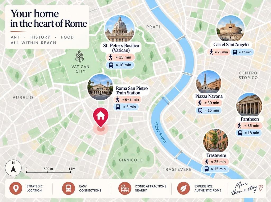 Spacious apartment for 5 - San Pietro Station - 2