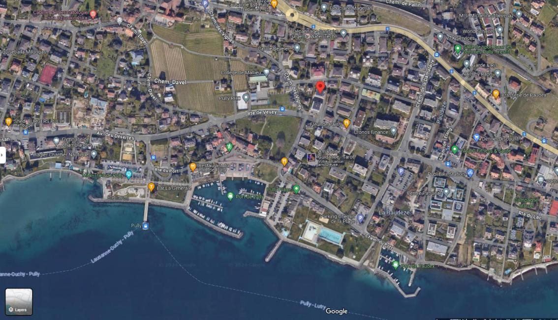 Chambre au bord du lac Léman – image