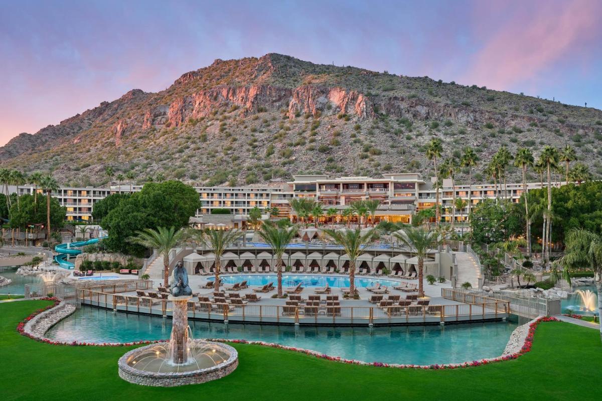 Outdoor pools and resort grounds at The Phoenician in Scottsdale