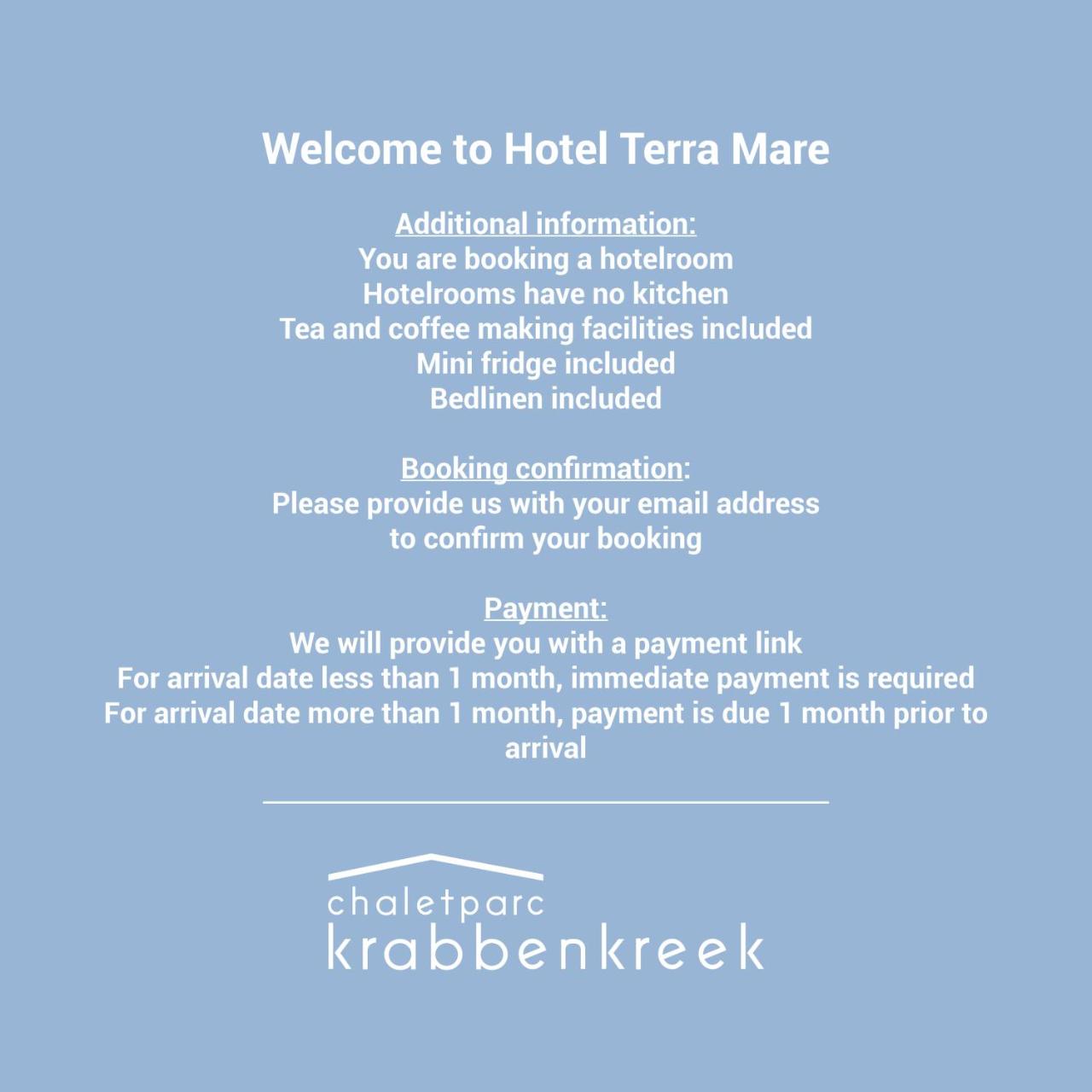 Chaletparc Krabbenkreek Zeeland - Hotel rooms "Terra Mare"
