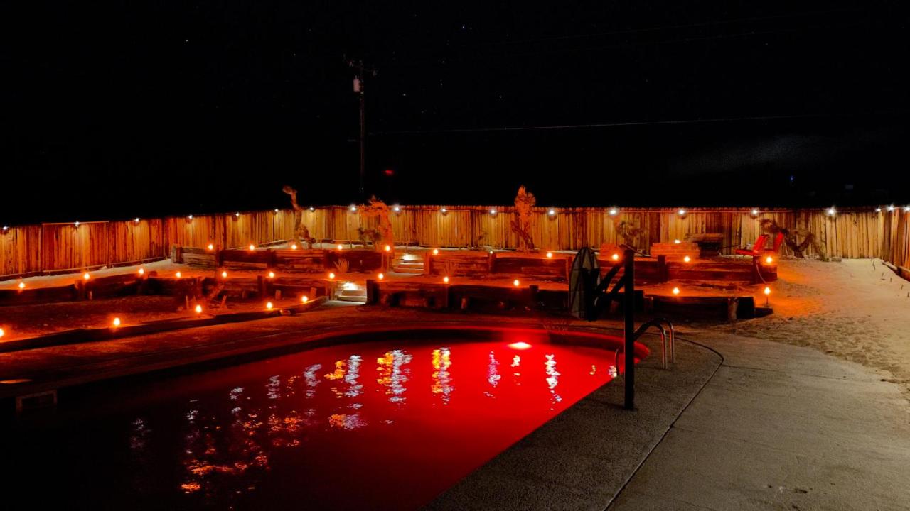 Bourbondale Triple Heated Salt Pool Joshua Trees City and Mountain Views Grill Half Acre Pool Table