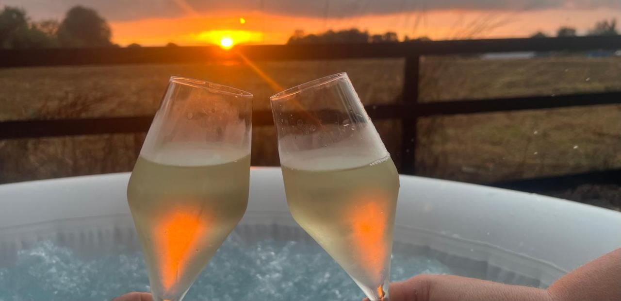 Lavender Lodge - Pool and Hot Tub with sunset views over open fields - 3