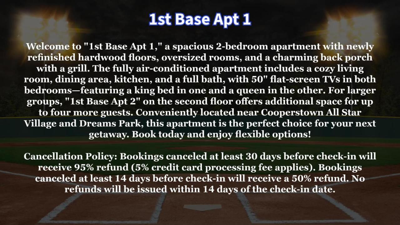 1st Base Apt 1 All Star Baseball Rentals photo 4