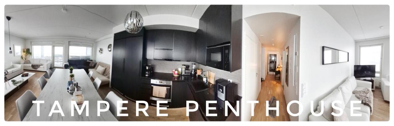 TAMPERE PENTHOUSE-tasokas moderni kaupunki huoneisto huipulla -ISO JACUZZI omalla KATTOTERASSILLA - AURINKOTUOLIT ja Aurinko odottaa Sinua - huikea maisema- - 10 HLÖ - free parking - 5