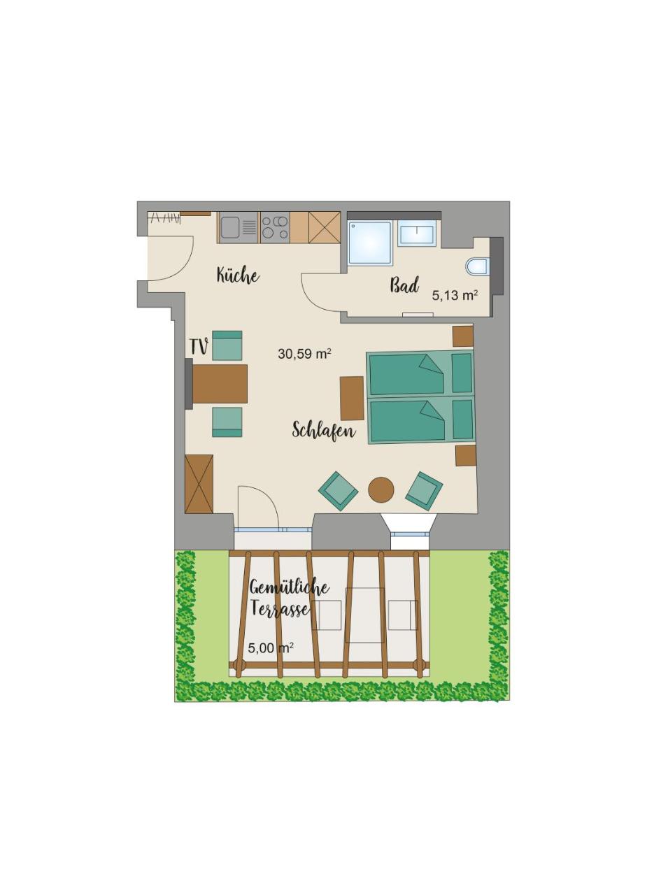 Appartement 1 mit Terrasse - 5