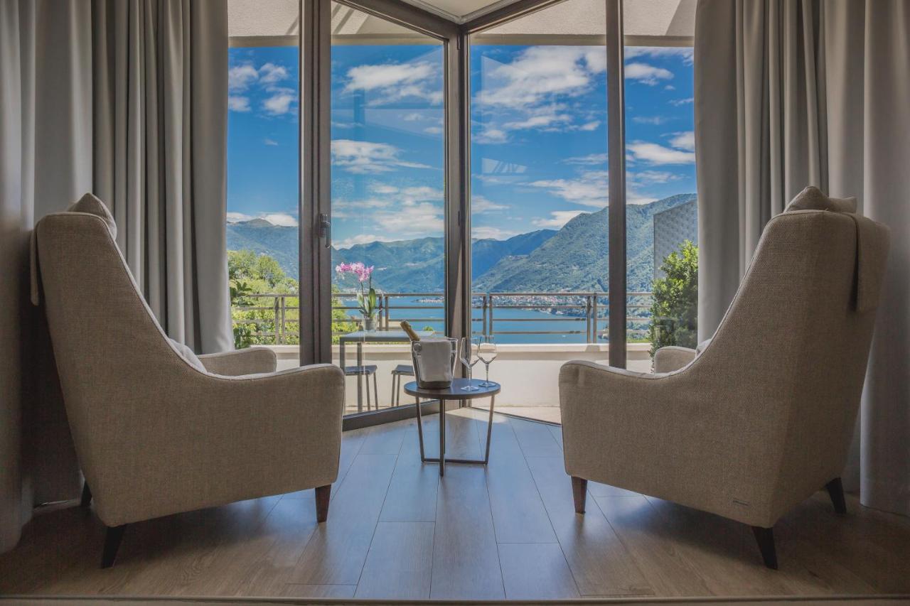 Deluxe Doppel- oder Zweibettzimmer mit Terrasse und Seeblick