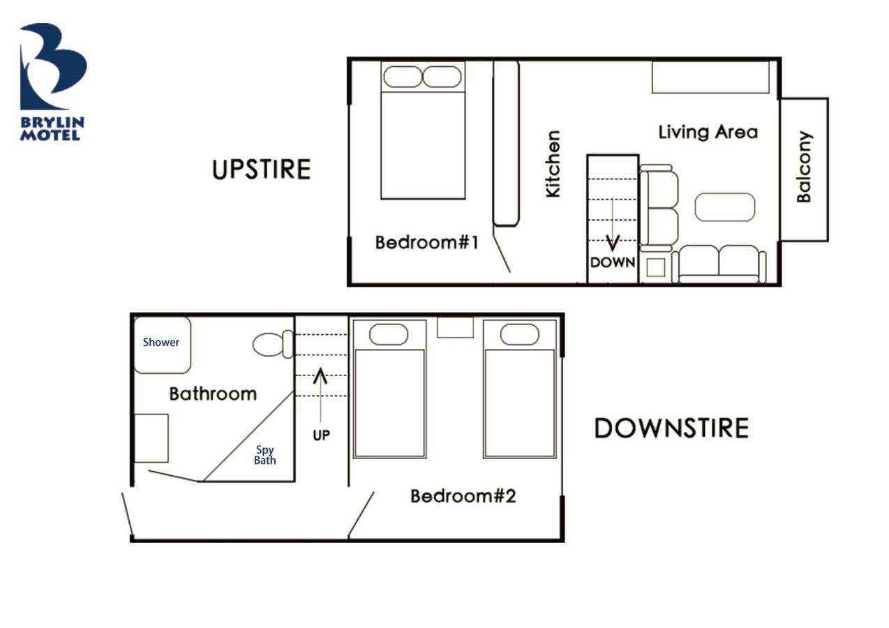 Two-Story Two-Bedroom Apartment with Spa Bath 
