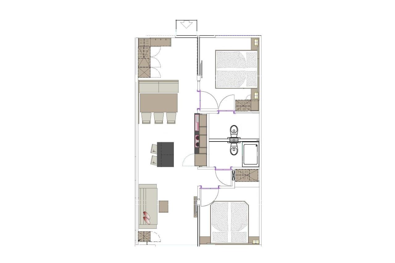 Appartamento con 2 Camere da Letto