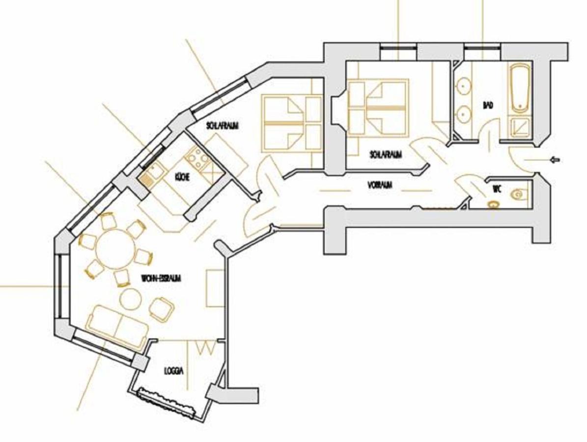Comfort Apartment mit 2 Schlafzimmern und Loggia