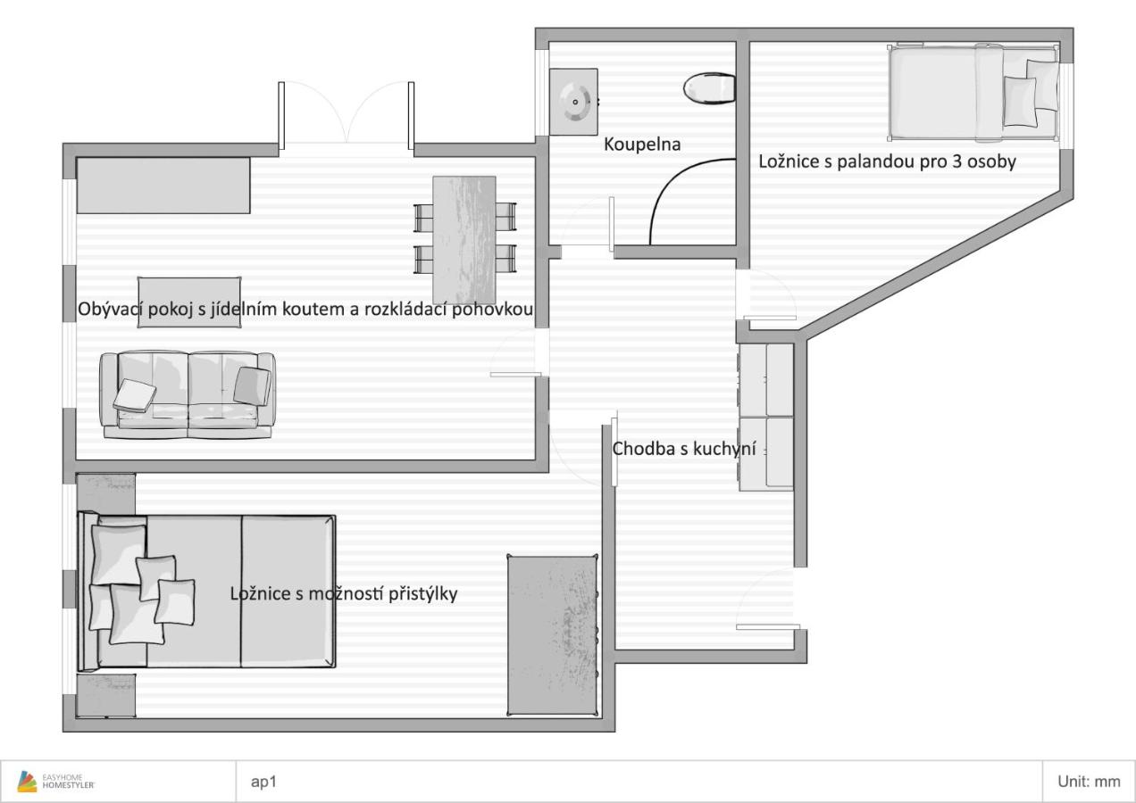 Apartment mit 2 Schlafzimmern