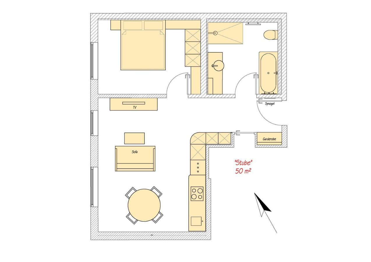 Apartment Ground Floor-Stube