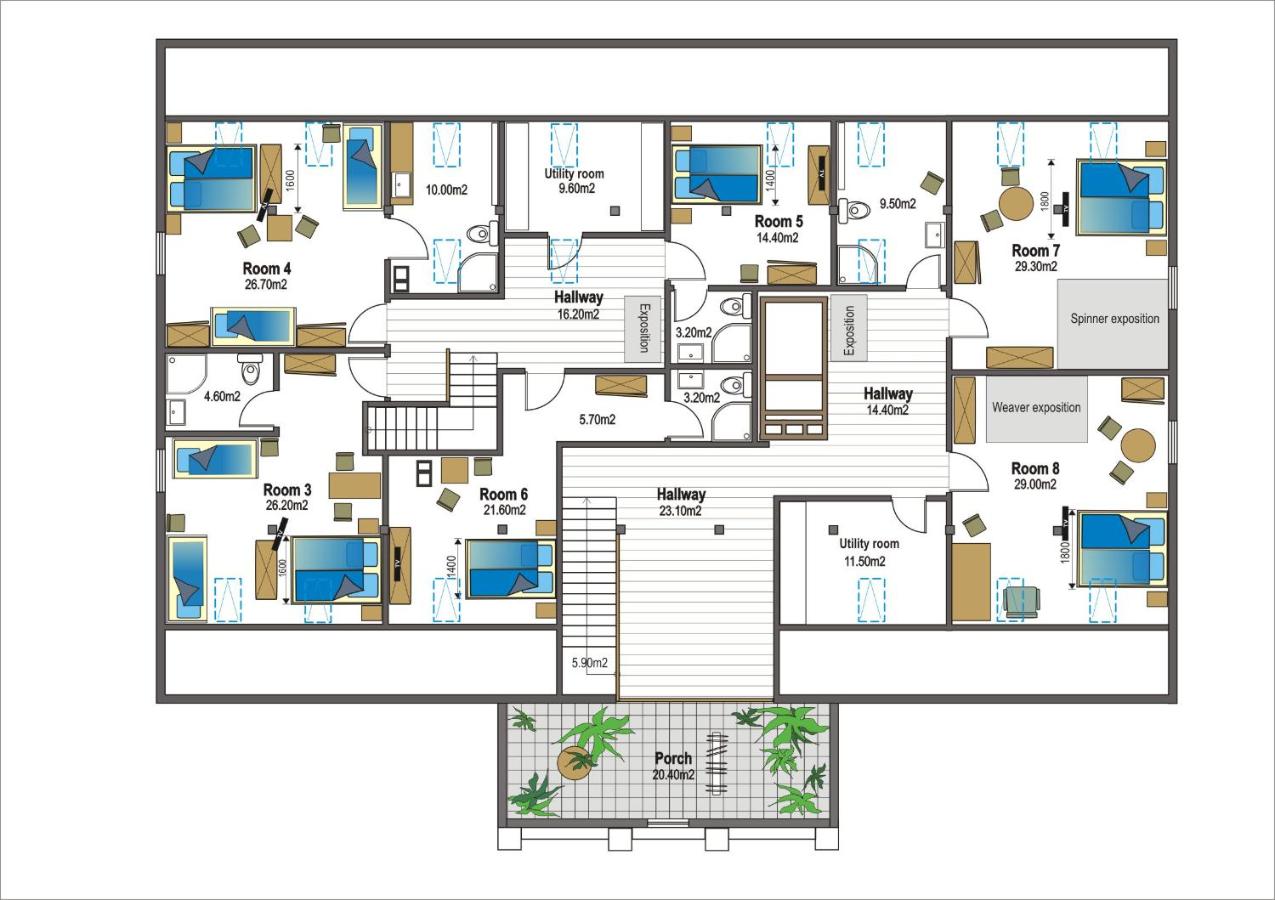 Family Room with Two Bedrooms and Double beds