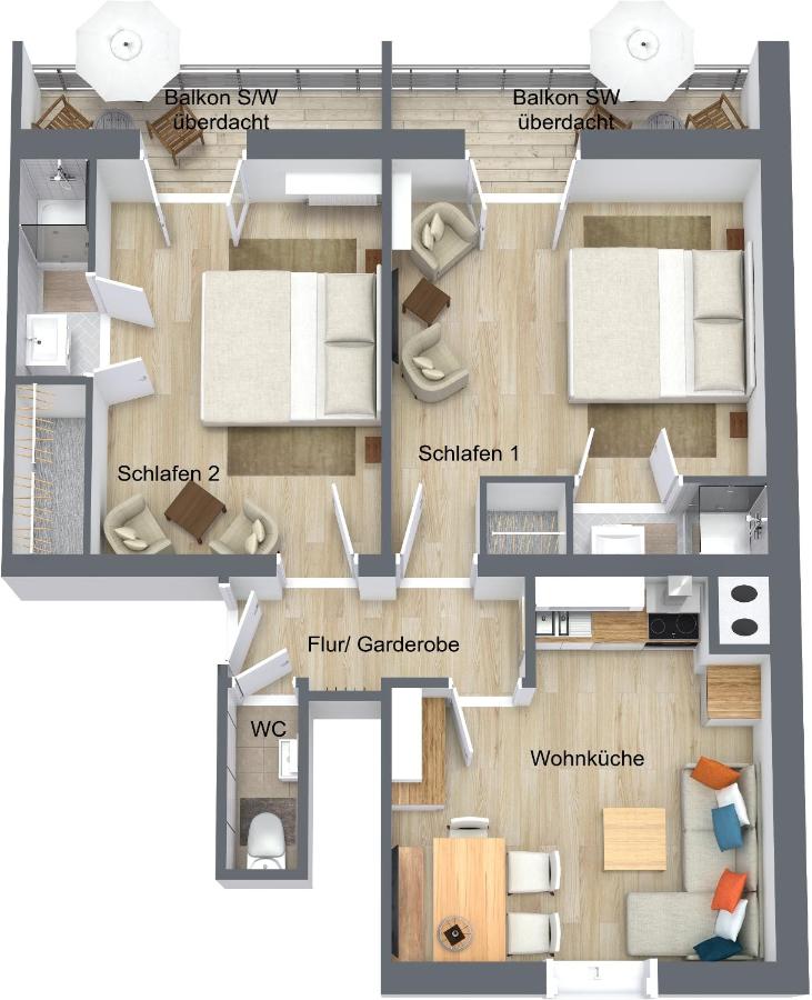 Apartment with Mountain View