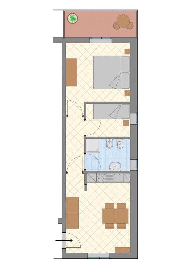 Klein Appartement met 2 Slaapkamers