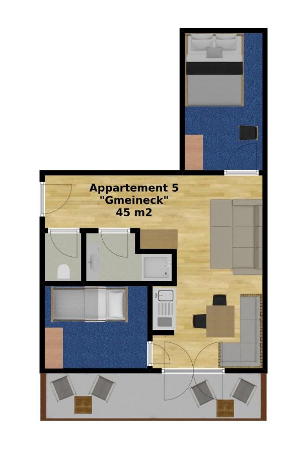 Apartment with Balcony (6 Adults)