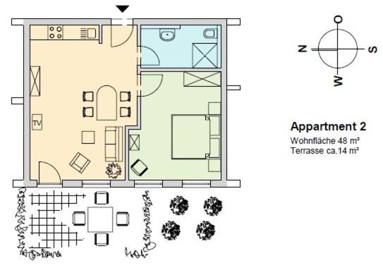 Appartement - Vue sur Jardin