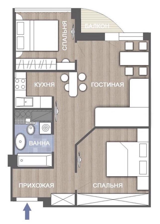 Appartamento con 2 Camere da Letto e Vista Mare 