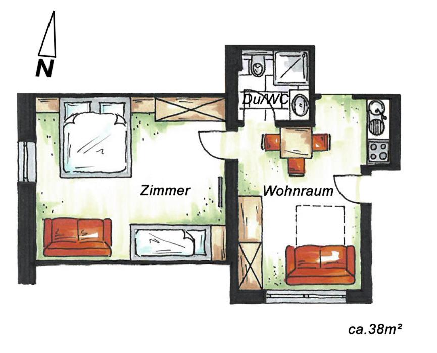 Apartment with Mountain View
