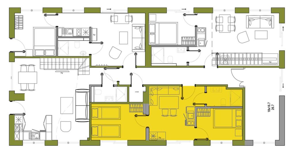 Suite mit 2 Schlafzimmern
