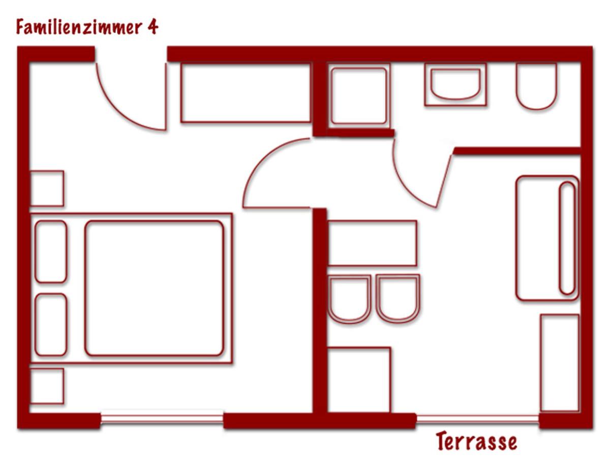 Familienzimmer mit Terrasse