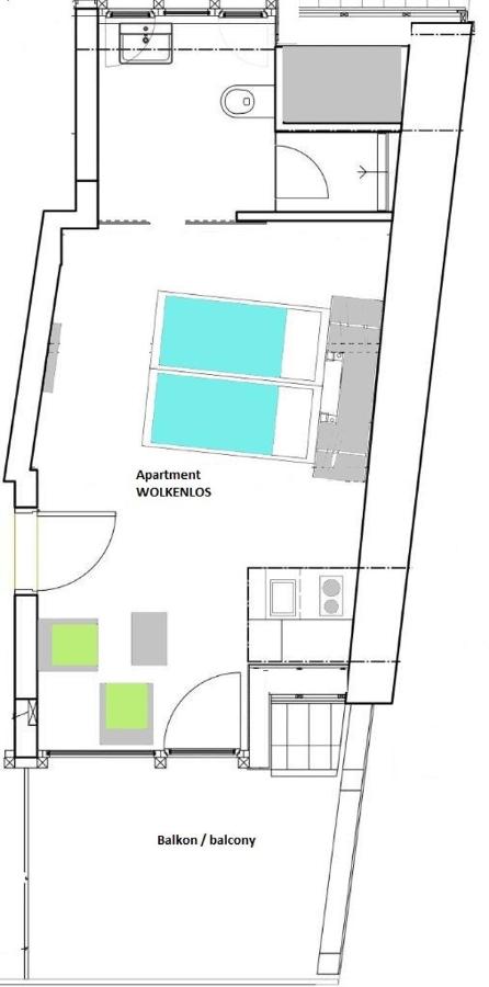 Apartment Wolkenlos with Balcony