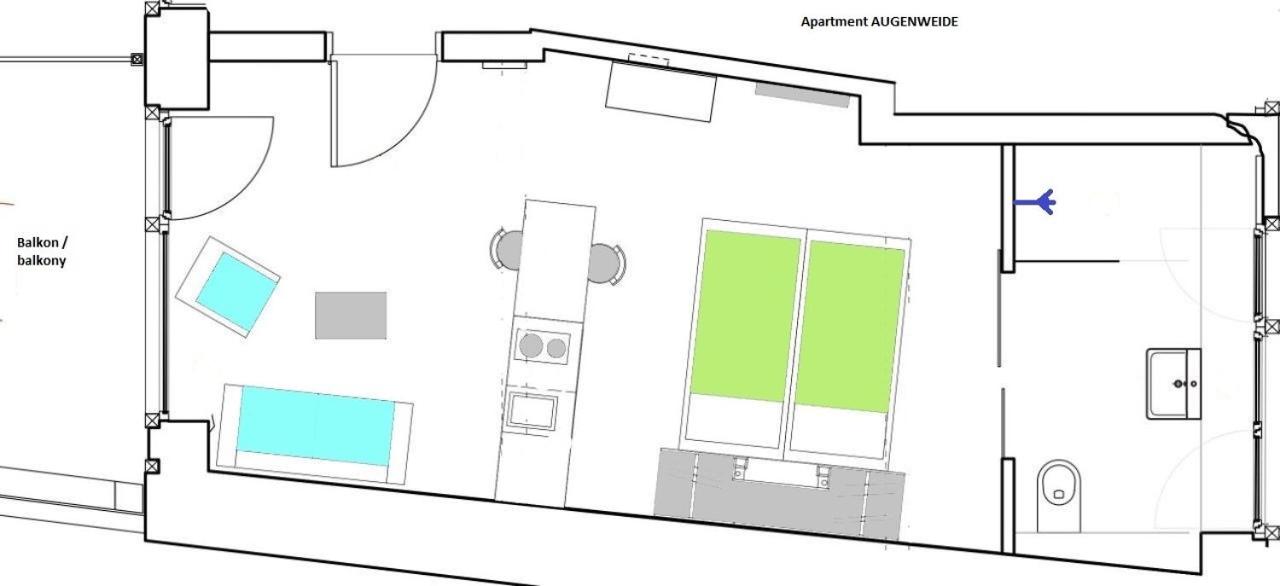 Apartment Augenweide with Balcony 