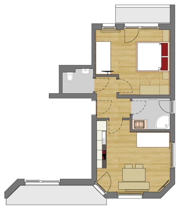 Apartment with Shower