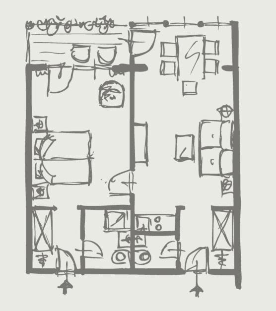 Appartamento con 1 Camera da Letto e Balcone