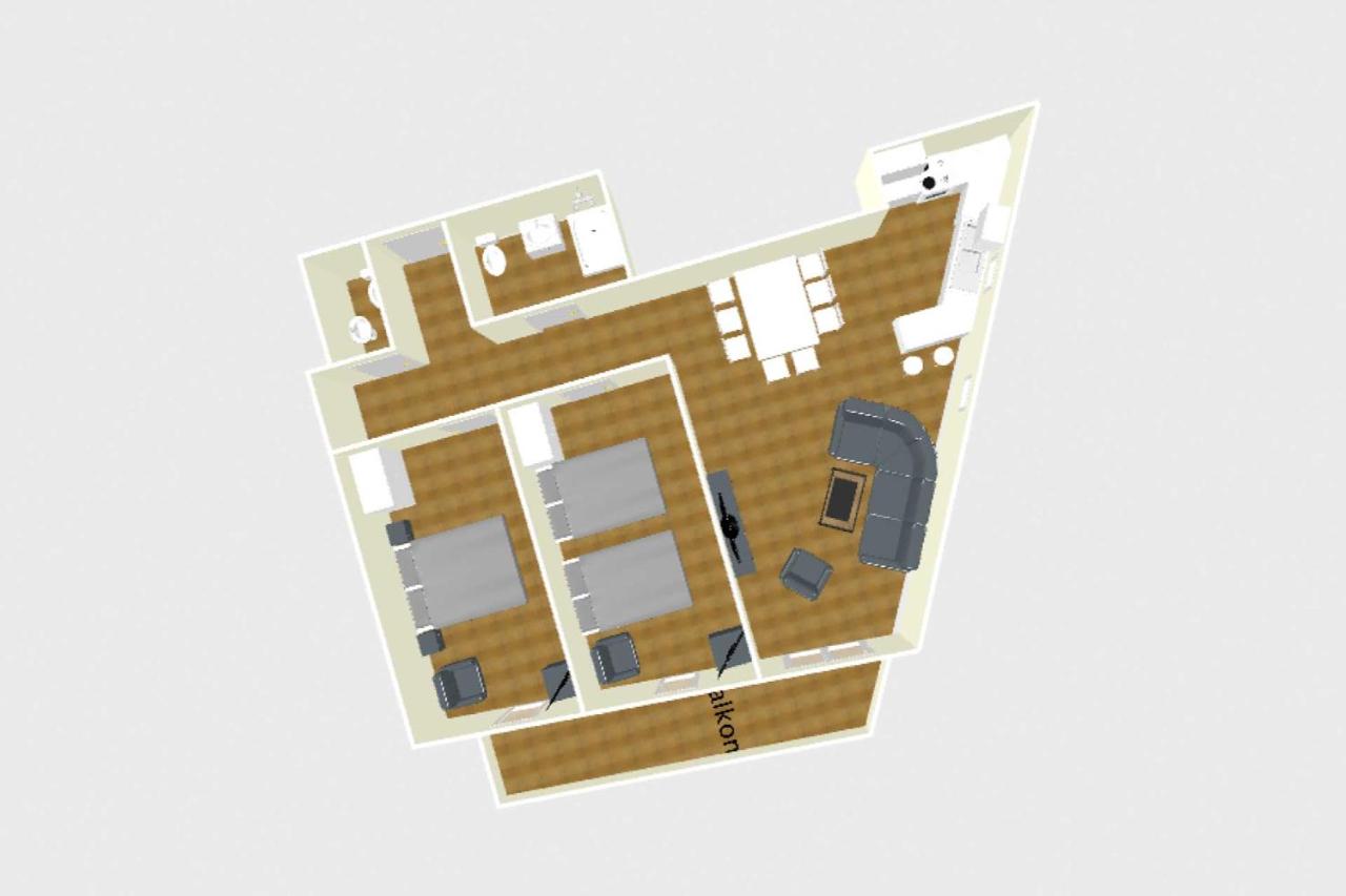 Appartement mit 2 Schlafzimmern (8 Personen)