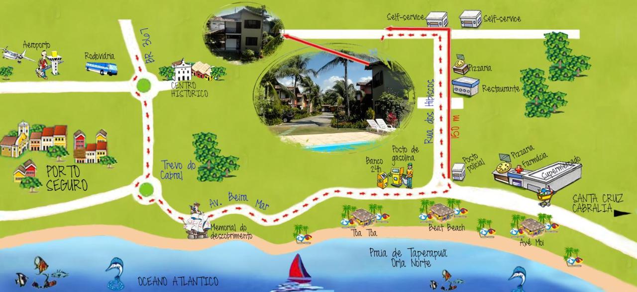 Casa CANTIN DO ACONCHEGO na Praia de Taperapuan, Porto Seguro - Chambres d'hôtes Porto Seguro