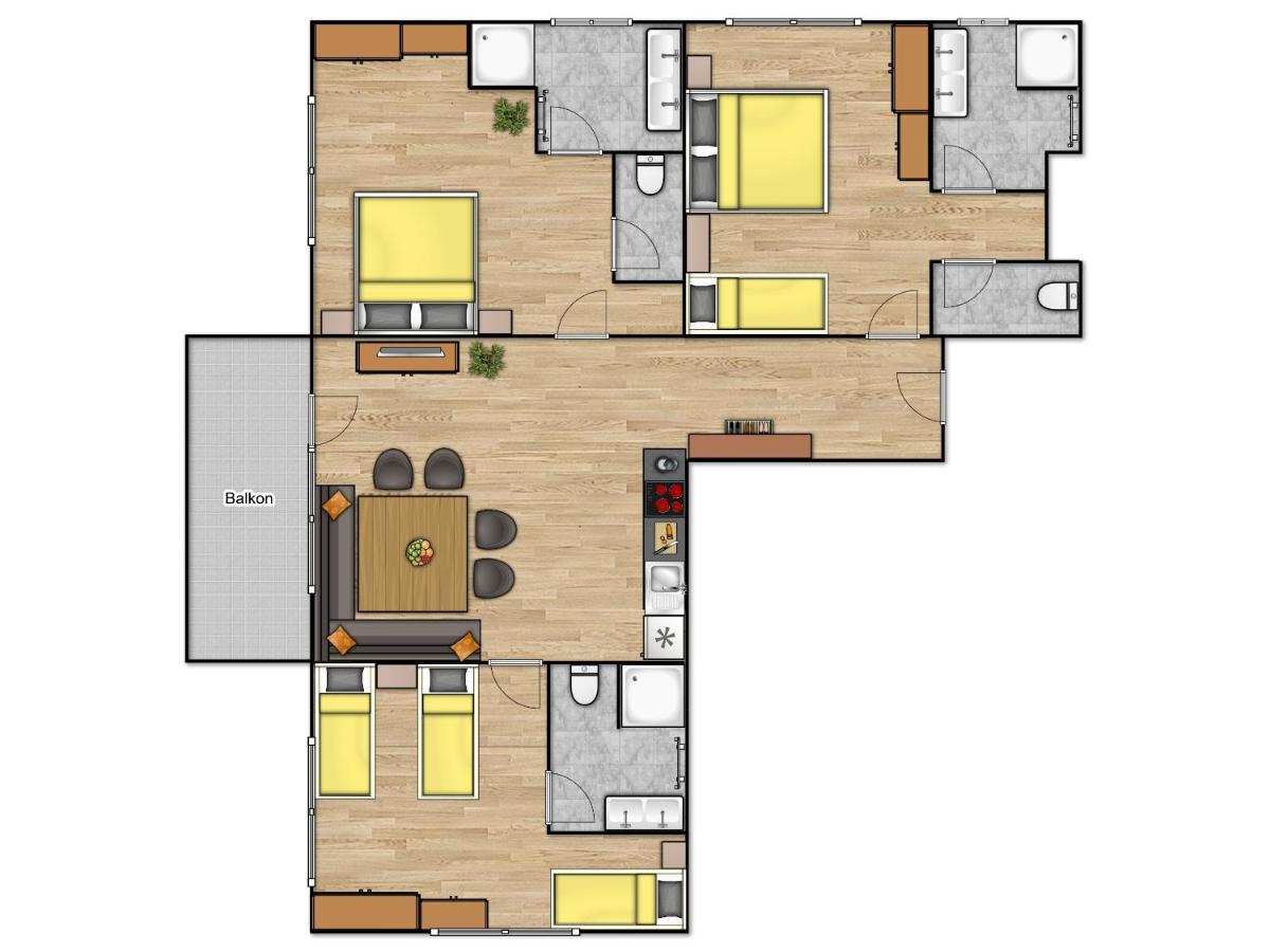 Three-Bedroom Apartment