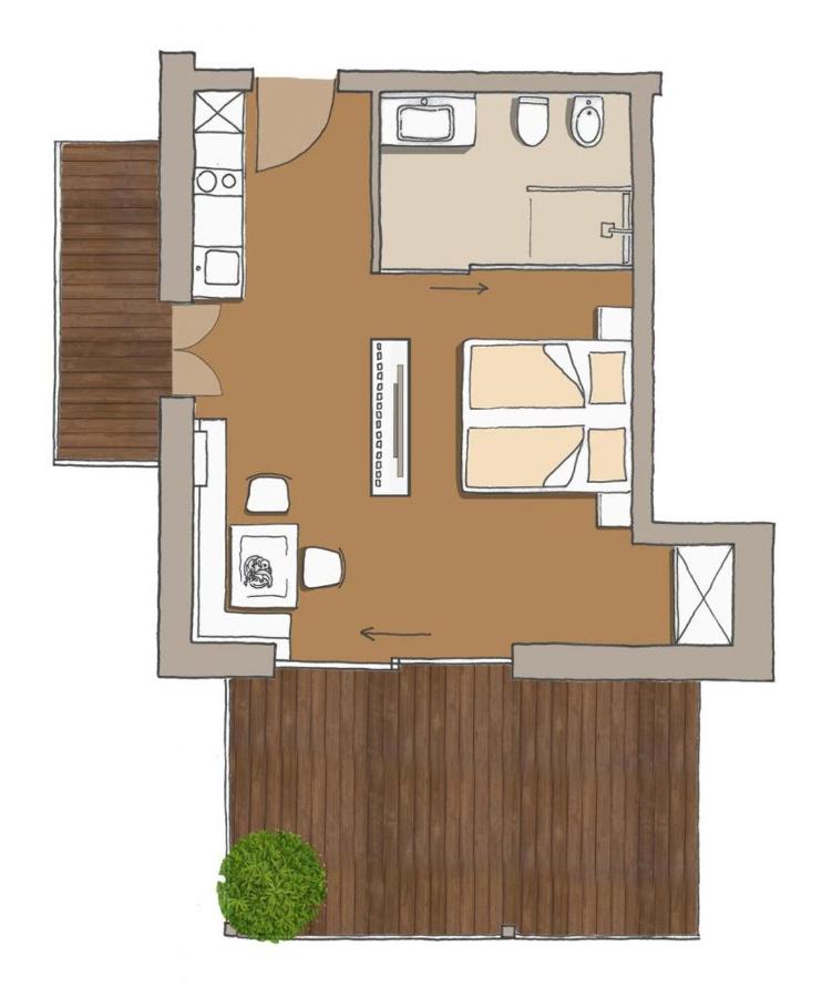 Apartment mit Poolblick